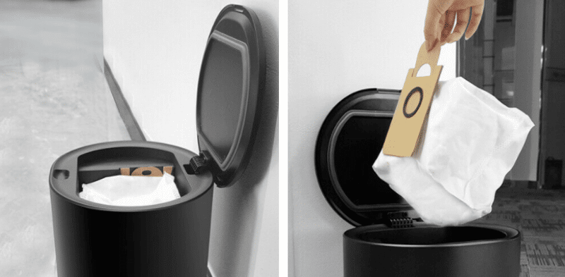 Replacing the dust bag in the self-emptying docking station